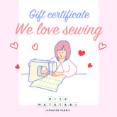 Miss Matatabi Gift Certificate